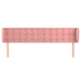 Cabecero de terciopelo rosa 183x23x78/88 cm