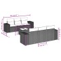 Set de sofás de jardín 7 piezas con cojines ratán PE gris de , Sofás modulares de exterior - Ref: Foro24-3222309, Precio: 473...