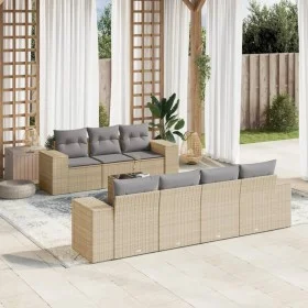 Gartensofa-Set mit beigen Kissen 8 Stück PE-Rattan von , Modulare Sofas für den Außenbereich - Ref: Foro24-3222328, Preis: 53...