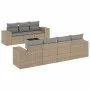 Garden sofa set with beige cushions 8 pcs PE rattan by , Modular outdoor sofas - Ref: Foro24-3222328, Price: 539,74 €, Discou...