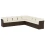 9-teiliges Gartensofa-Set und braune synthetische Rattankissen von , Gartensets - Ref: Foro24-3217783, Preis: 591,09 €, Rabat...
