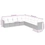 9-teiliges Gartensofa-Set und braune synthetische Rattankissen von , Gartensets - Ref: Foro24-3217783, Preis: 591,09 €, Rabat...