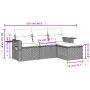 4-piece garden sofa set and gray synthetic rattan cushions by , Garden sets - Ref: Foro24-3220069, Price: 240,29 €, Discount: %