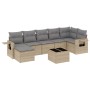 Garden sofa set with beige cushions 8 pcs PE rattan by , Garden sets - Ref: Foro24-3220488, Price: 488,62 €, Discount: %