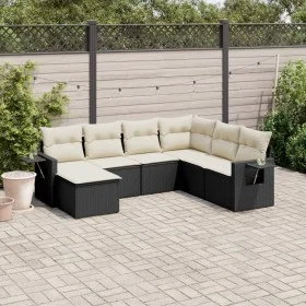 7-piece garden dining set and black synthetic rattan cushions by , Garden sets - Ref: Foro24-3220495, Price: 414,90 €, Discou...