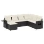 7-piece garden dining set and black synthetic rattan cushions by , Garden sets - Ref: Foro24-3220495, Price: 414,90 €, Discou...