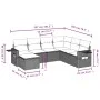 7-teiliges Gartensofa-Set und beigefarbene synthetische Rattankissen von , Gartensets - Ref: Foro24-3220497, Preis: 471,05 €,...