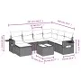 8-teiliges Gartensofa-Set und schwarze synthetische Rattankissen von , Gartensets - Ref: Foro24-3220504, Preis: 517,46 €, Rab...