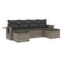 6-piece garden furniture set and gray synthetic rattan cushions by , Garden sets - Ref: Foro24-3220519, Price: 334,90 €, Disc...