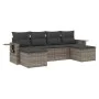 6-teiliges Gartenmöbel-Set und graue synthetische Rattankissen von , Gartensets - Ref: Foro24-3220519, Preis: 331,43 €, Rabat...