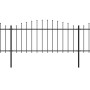 Gartenzaun mit Speerspitze aus schwarzem Stahl (0,5–0,75) x 15,3 m von vidaXL, Zaunpaneele - Ref: Foro24-277711, Preis: 444,5...