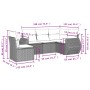 Garden sofa set with cushions 5 pieces gray synthetic rattan by , Garden sets - Ref: Foro24-3221369, Price: 337,09 €, Discoun...