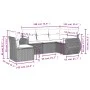 Garden sofa set with cushions 5 pieces gray synthetic rattan by , Garden sets - Ref: Foro24-3221369, Price: 343,23 €, Discoun...
