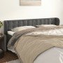 Cabecero de terciopelo gris oscuro 203x23x78/88 cm en Cabeceros y pies de cama | Comprar online en Foro24