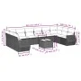 11-piece garden sofa set and gray synthetic rattan cushions by , Modular outdoor sofas - Ref: Foro24-3221879, Price: 672,12 €...