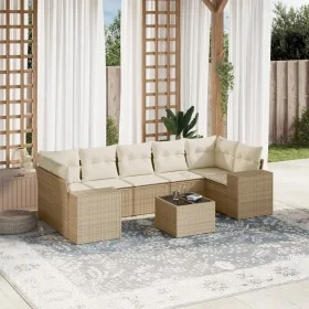 Garden sofa set with beige cushions 8 pcs PE rattan by , Modular outdoor sofas - Ref: Foro24-3222337, Price: 583,61 €, Discou...