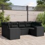 Set de sofás de jardín 6 piezas y cojines ratán sintético negro de , Conjuntos de jardín - Ref: Foro24-3222974, Precio: 438,6...