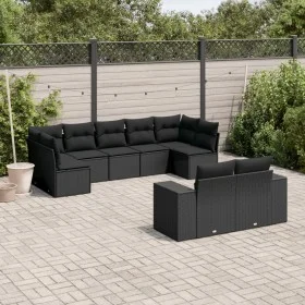 8-piece garden sofa set and black synthetic rattan cushions by , Garden sets - Ref: Foro24-3223014, Price: 628,34 €, Discount: %