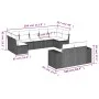 8-piece garden sofa set and black synthetic rattan cushions by , Garden sets - Ref: Foro24-3223014, Price: 628,34 €, Discount: %