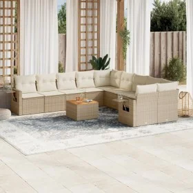 11-piece garden sofa set with beige synthetic rattan cushions by , Modular outdoor sofas - Ref: Foro24-3224756, Price: 717,41...