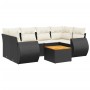 7-teiliges Garten-Essset und schwarze Kissen aus synthetischem Rattan von , Gartensets - Ref: Foro24-3224901, Preis: 420,91 €...