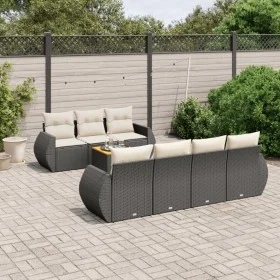 8-teiliges Gartensofa-Set und schwarze synthetische Rattankissen von , Gartensets - Ref: Foro24-3224908, Preis: 525,55 €, Rab...