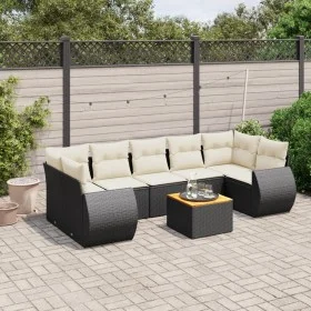 8-teiliges Gartensofa-Set und schwarze synthetische Rattankissen von , Gartensets - Ref: Foro24-3224915, Preis: 506,87 €, Rab...