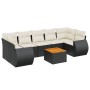 8-teiliges Gartensofa-Set und schwarze synthetische Rattankissen von , Gartensets - Ref: Foro24-3224915, Preis: 472,18 €, Rab...