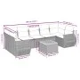 8-piece garden sofa set and black synthetic rattan cushions by , Garden sets - Ref: Foro24-3224915, Price: 506,87 €, Discount: %