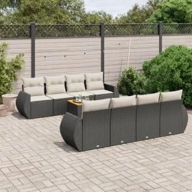 8-piece garden sofa set and black synthetic rattan cushions by , Garden sets - Ref: Foro24-3224922, Price: 573,24 €, Discount: %