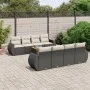 8-piece garden sofa set and black synthetic rattan cushions by , Garden sets - Ref: Foro24-3224922, Price: 573,24 €, Discount: %