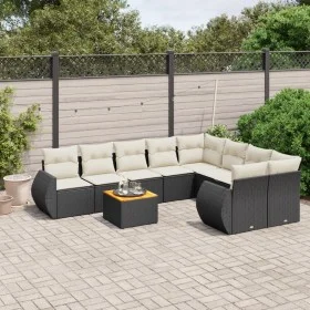8-piece garden sofa set and black synthetic rattan cushions by , Garden sets - Ref: Foro24-3224929, Price: 548,47 €, Discount: %