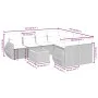 8-piece garden sofa set and black synthetic rattan cushions by , Garden sets - Ref: Foro24-3224929, Price: 548,47 €, Discount: %