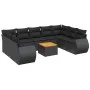 Garden sofa set 10 pieces with black synthetic rattan cushions by , Garden sets - Ref: Foro24-3225145, Price: 641,81 €, Disco...