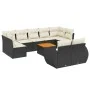 Garden sofa set 10 pieces with black synthetic rattan cushions by , Garden sets - Ref: Foro24-3225153, Price: 595,42 €, Disco...