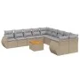 11-piece garden sofa set with beige synthetic rattan cushions by , Garden sets - Ref: Foro24-3225198, Price: 690,90 €, Discou...
