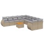 11-teiliges Gartensofa-Set mit beigen synthetischen Rattankissen von , Gartensets - Ref: Foro24-3225198, Preis: 690,09 €, Rab...