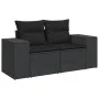 8-teiliges Gartensofa-Set und schwarze synthetische Rattankissen von , Gartensets - Ref: Foro24-3225558, Preis: 538,62 €, Rab...