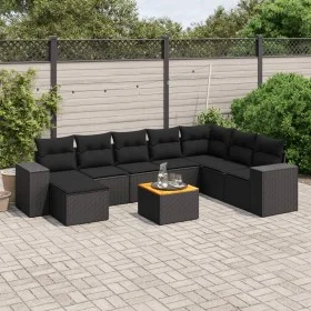 8-piece garden sofa set and black synthetic rattan cushions by , Garden sets - Ref: Foro24-3225579, Price: 590,14 €, Discount: %