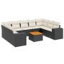 Gartensofa-Set 10-teilig mit schwarzen synthetischen Rattankissen von , Gartensets - Ref: Foro24-3225587, Preis: 553,05 €, Ra...