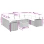 Gartensofa-Set 10-teilig mit schwarzen synthetischen Rattankissen von , Gartensets - Ref: Foro24-3225587, Preis: 553,05 €, Ra...