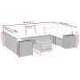 Gartensofa-Set 10-teilig mit schwarzen synthetischen Rattankissen von , Gartensets - Ref: Foro24-3225587, Preis: 590,75 €, Ra...