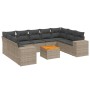10-piece garden sofa set with gray synthetic rattan cushions by , Garden sets - Ref: Foro24-3225591, Price: 598,57 €, Discoun...