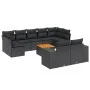 Garden sofa set 10 pieces with black synthetic rattan cushions by , Garden sets - Ref: Foro24-3225593, Price: 660,87 €, Disco...