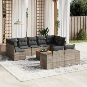 10-piece garden sofa set with gray synthetic rattan cushions by , Garden sets - Ref: Foro24-3225598, Price: 604,98 €, Discoun...