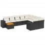 Gartensofa-Set 10-teilig mit schwarzen synthetischen Rattankissen von , Gartensets - Ref: Foro24-3225608, Preis: 591,12 €, Ra...
