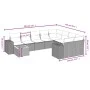 Garden sofa set 10 pieces with black synthetic rattan cushions by , Garden sets - Ref: Foro24-3225608, Price: 591,12 €, Disco...