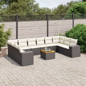 11-teiliges Gartensofa-Set und schwarze synthetische Rattankissen von , Gartensets - Ref: Foro24-3225615, Preis: 658,37 €, Ra...