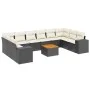 11-piece garden sofa set and black synthetic rattan cushions by , Garden sets - Ref: Foro24-3225615, Price: 658,37 €, Discoun...