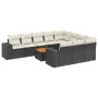 11-teiliges Gartensofa-Set und schwarze synthetische Rattankissen von , Gartensets - Ref: Foro24-3225622, Preis: 658,37 €, Ra...